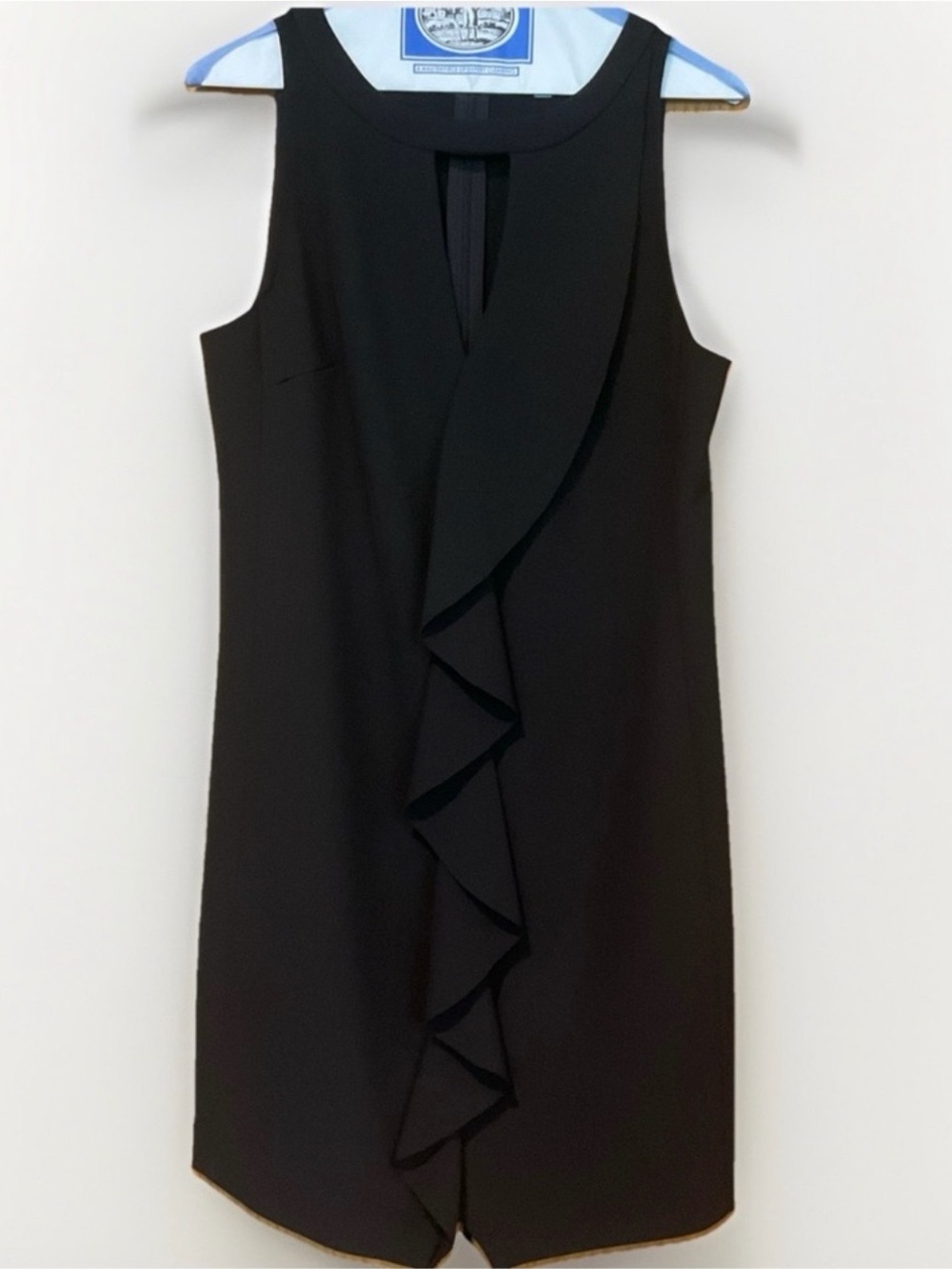 Trina Turk Black Sleeveless Ruffle Front Mini Dress - Size: 6 - Picture 10 of 10